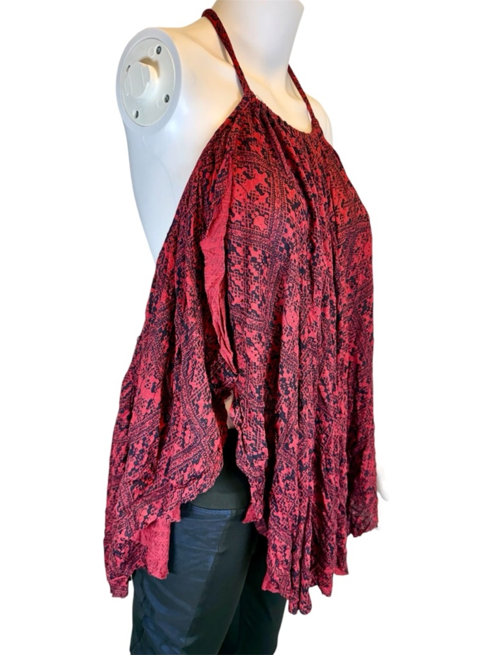 NWT Free People Double Dutch Halter Tank Top XS Flowy Oversized Boho